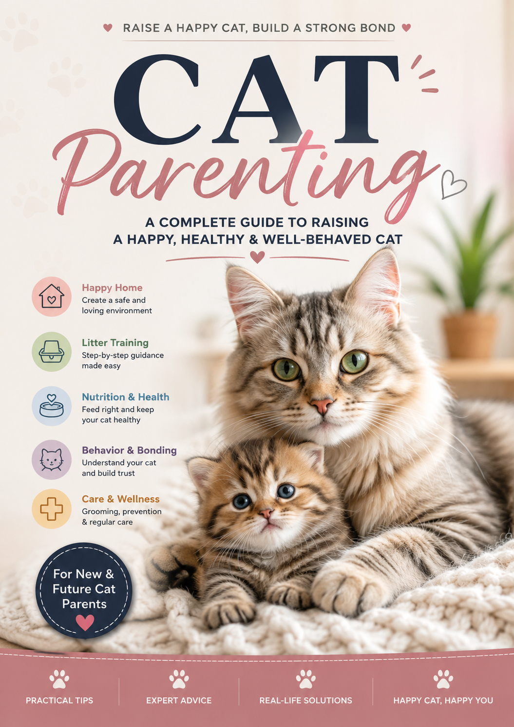 Cat Parenting Guide Book Cover